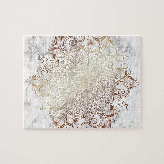 Mandala - Gold u. Marmor Puzzle (Horizontal)