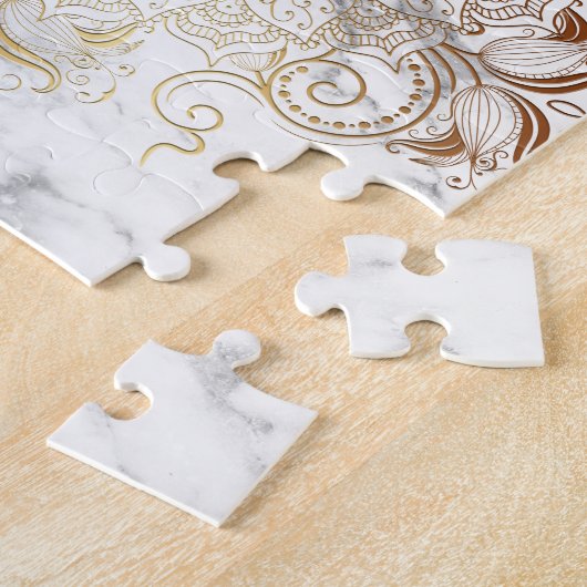 Mandala - Gold u. Marmor Puzzle (Seite)