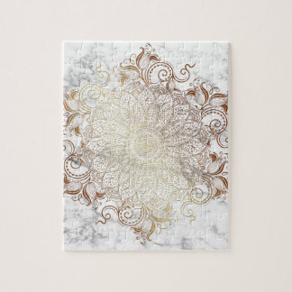 Mandala - Gold u. Marmor Puzzle