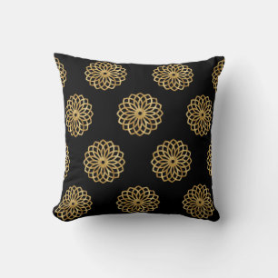 Mandala Gold und Black Kissen