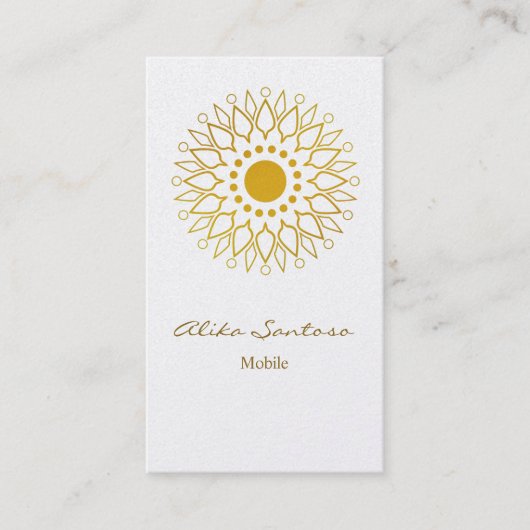Mandala-Gold Visitenkarte (Vorderseite)