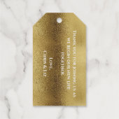 Mandala Gold Wedding Couple Vielen Dank Geschenkanhänger (Rückseite)