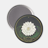 Mandala Golden Blume Magnet (Vorderseite/Rückseite)