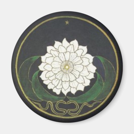 Mandala Golden Blume Magnet (Vorne)