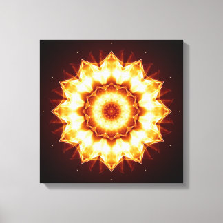 Mandala golden lightning leinwanddruck