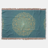 MANDALA Golden Rosette - Blanket Decke (Vorderseite)