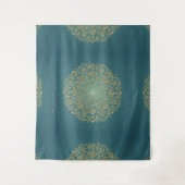 MANDALA Golden Rosette - Taperstry Wandteppich (Vorderseite)