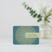 MANDALA Golden Rosette - Visitenkarte (Stehend Vorderseite)