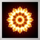 Mandala Golden Sun Poster (Vorne)