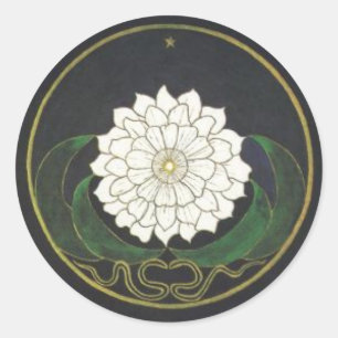 Mandala-goldene Blume Runder Aufkleber
