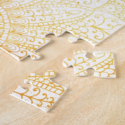 Mandala - goldene Bürste Puzzle (Seite)
