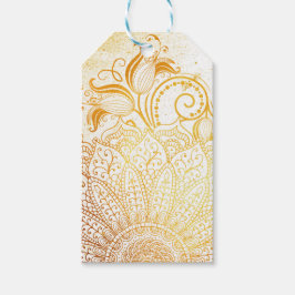 Mandala - Goldene Pinsel Geschenkanhänger