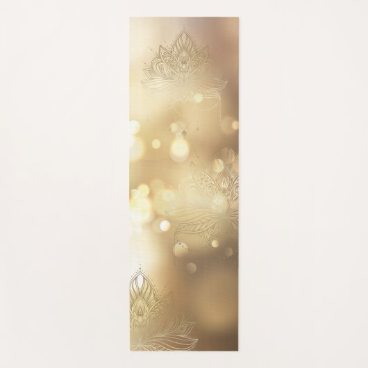 Mandala-Goldfunkel Yogamatte (Vorderseite)