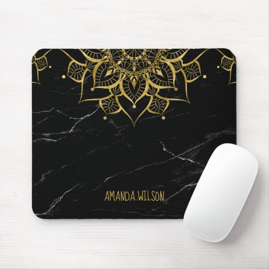 Mandala-Goldmarmor Mousepad (Mit Mouse)