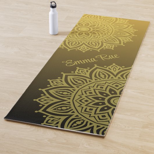 Mandala Gradient Black Gold Yoga Mat Yogamatte (Beispiel)