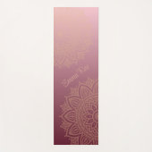 Mandala Gradient Maroon Pink Yogamatte (Vorderseite)