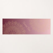 Mandala Gradient Maroon Pink Yogamatte (Vorderseite (Horizontal))