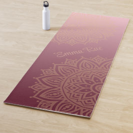 Mandala Gradient Maroon Pink Yogamatte