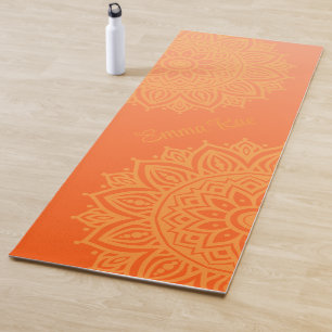 Mandala Gradient Peachy Orange Yoga Mat Yogamatte