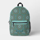 Mandala Green Bedruckter Rucksack (Vorderseite)