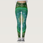 Mandala Green Blue - Leggings (Vorderseite)