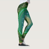 Mandala Green Blue - Leggings (Rechts)