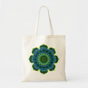 Mandala green blue tragetasche