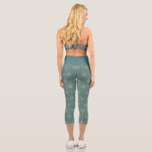 Mandala Green Capri Leggings (Rückseite)