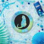 Mandala Green Chalk Sketch Pappteller (Party)