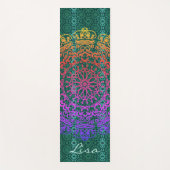 Mandala Green mit dem Namen Yoga Mat Yogamatte (Vorderseite)