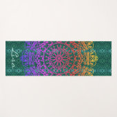 Mandala Green mit dem Namen Yoga Mat Yogamatte (Vorderseite (Horizontal))
