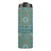Mandala Green Thermosbecher (Vorderseite)