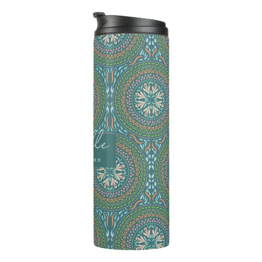 Mandala Green Thermosbecher (Nach rechts gedreht)