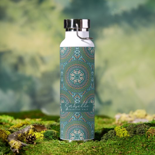 Mandala Green Trinkflasche (Außenbereich)