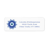 Mandala Griechisch Evil Eye Blue White (Vorne)