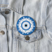 Mandala Griechisch Evil Eye Blue White Button (Beispiel)