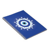 Mandala Griechisch Evil Eye Blue White Notizblock (Rechte Seite)