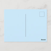 Mandala Griechisch Evil Eye Blue White Postkarte (Rückseite)