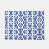 Mandala Griechisch Evil Eye Pattern Blau Weiß Fußmatte (Vorderseite)