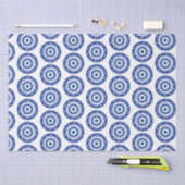 Mandala Griechisch Evil Eye Pattern Blau Weiß Seidenpapier (Handwerk)