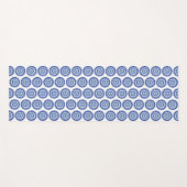 Mandala Griechisch Evil Eye Pattern Blau Weiß Yogamatte (Vorderseite (Horizontal))