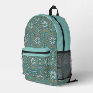 Mandala Grün Bedruckter Rucksack