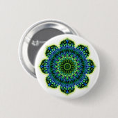 Mandala grün blau button (Vorne & Hinten)