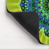 Mandala grün blau | hellgrüne Blume Mousepad (Ecke)