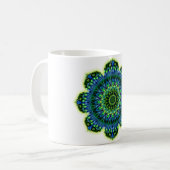 Mandala grün blau kaffeetasse (Vorderseite Links)