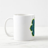 Mandala grün blau kaffeetasse (Links)