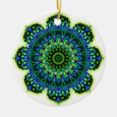 Mandala grün blau keramik ornament (Vorne)