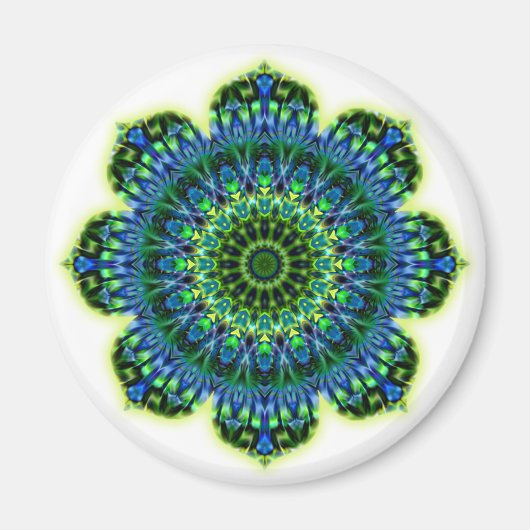 Mandala grün blau magnet (Vorne)