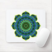 Mandala grün blau mousepad (Mit Mouse)