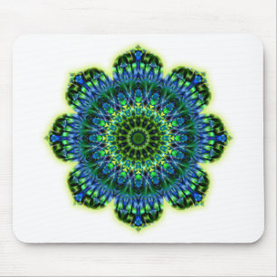 Mandala grün blau mousepad